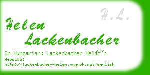 helen lackenbacher business card